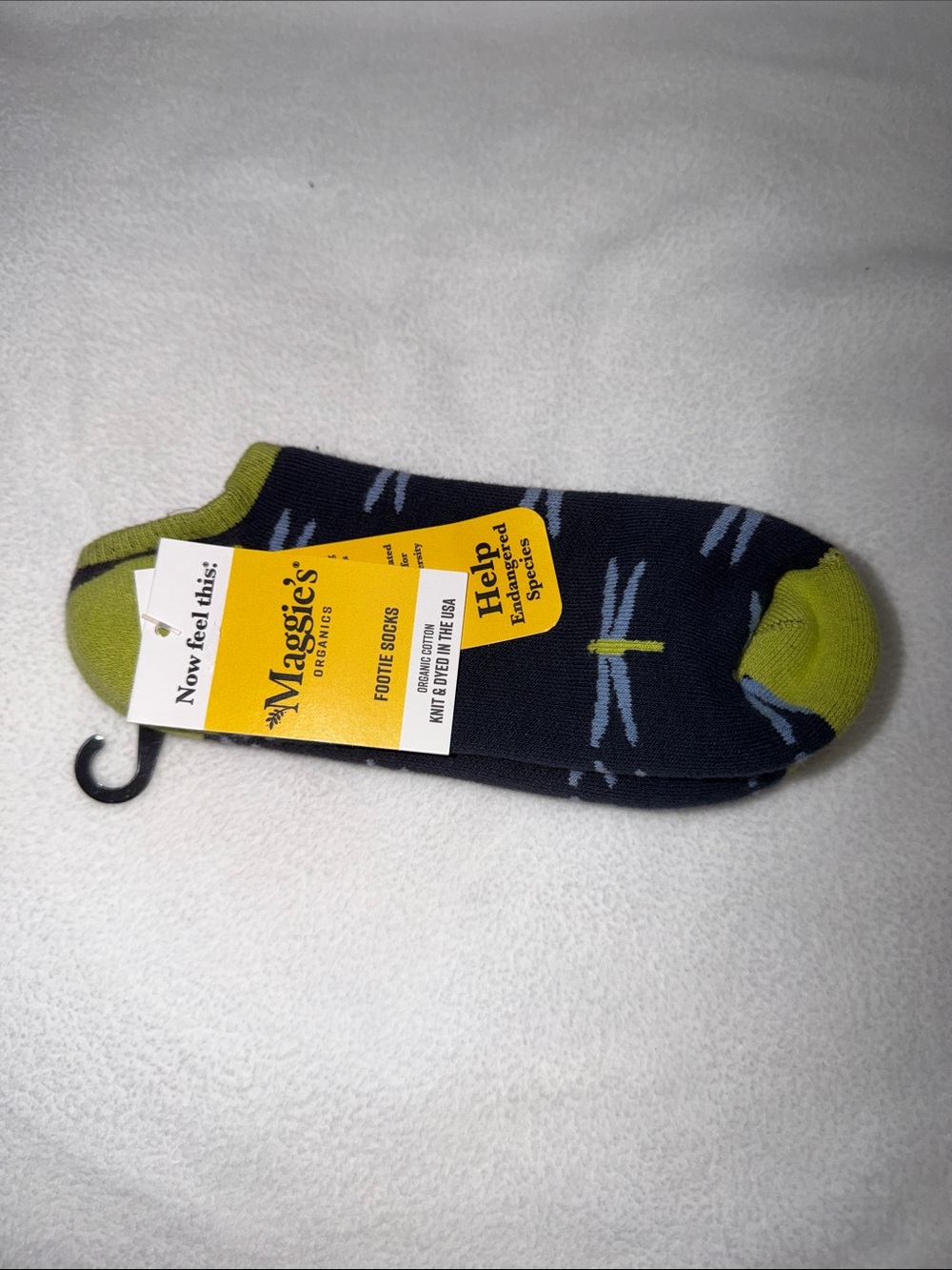 Navy & Lime Low-Cut Athletic Socks for Women (size M)